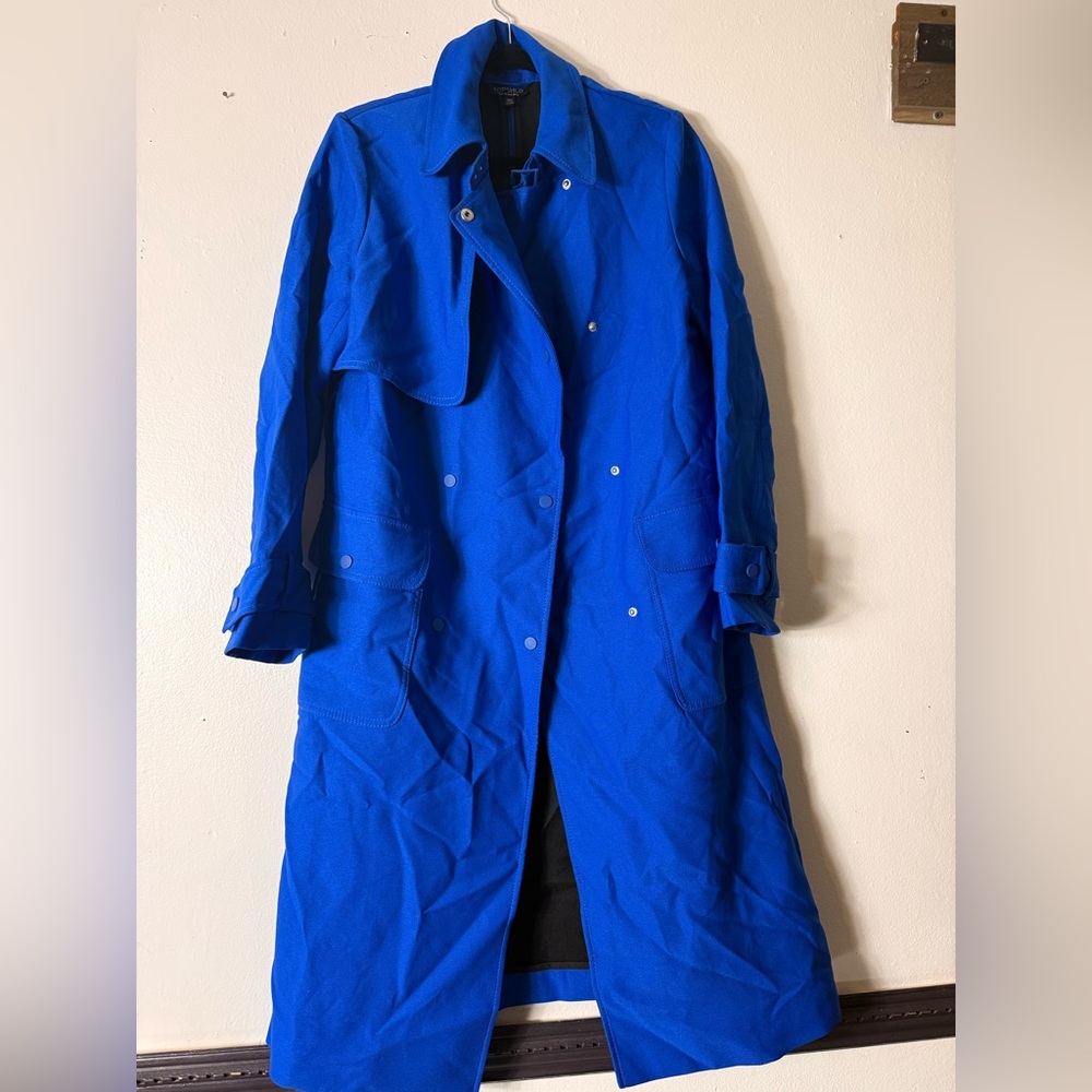 Topshop Royal Blue Long Coat